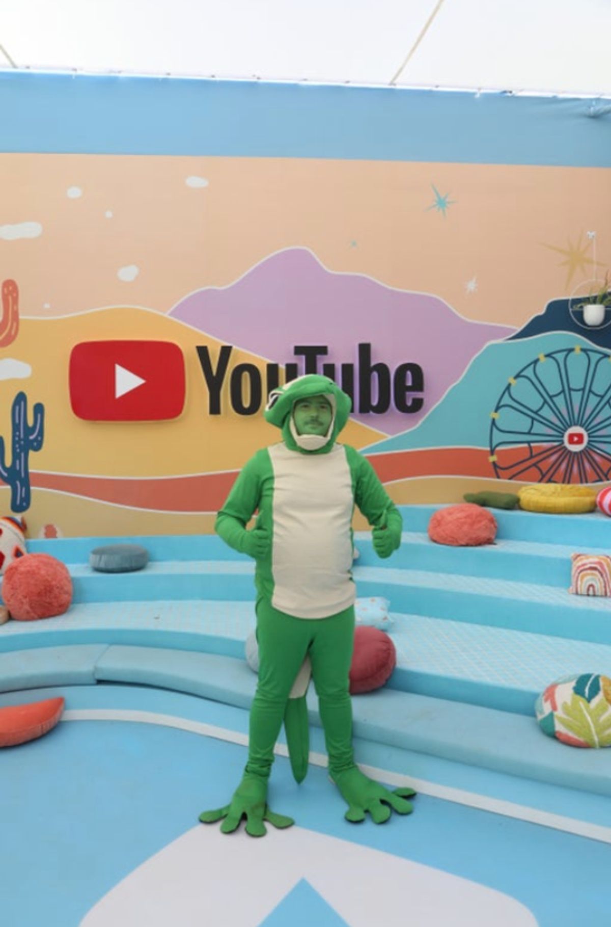 Therapy Gecko attends YouTube Artist Lounge during weekend 1 of Coachella 2022 at Empire Polo Club on April 15, 2022 in Indio, California. (Photo by Anna Webber/Getty Images for YouTube) at Photos: Inside Look at YouTube Presents Front Row Coachella Livestream Event