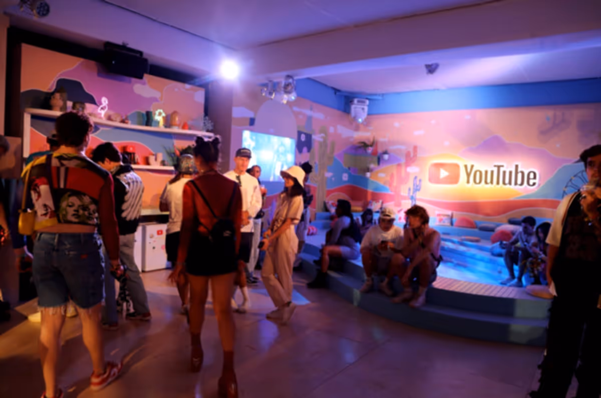 General view of atmosphere at the YouTube Artist Lounge during weekend 1 of Coachella 2022 at Empire Polo Club on April 15, 2022 in Indio, California. (Photo by Anna Webber/Getty Images for YouTube) at Photos: Inside Look at YouTube Presents Front Row Coachella Livestream Event