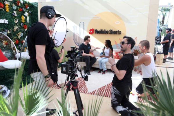 YouTube's Head of Fashion and Beauty Derek Blasberg and Skai Jackson during YouTube A Photo