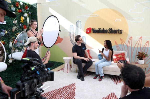 YouTube's Head of Fashion and Beauty Derek Blasberg and Skai Jackson during YouTube A Photo