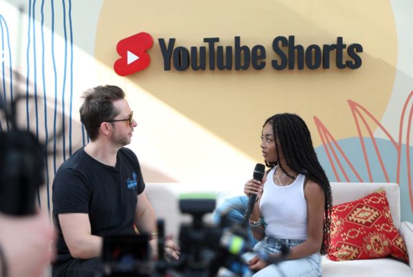 YouTube's Head of Fashion and Beauty Derek Blasberg and Skai Jackson attend YouTube A Photo