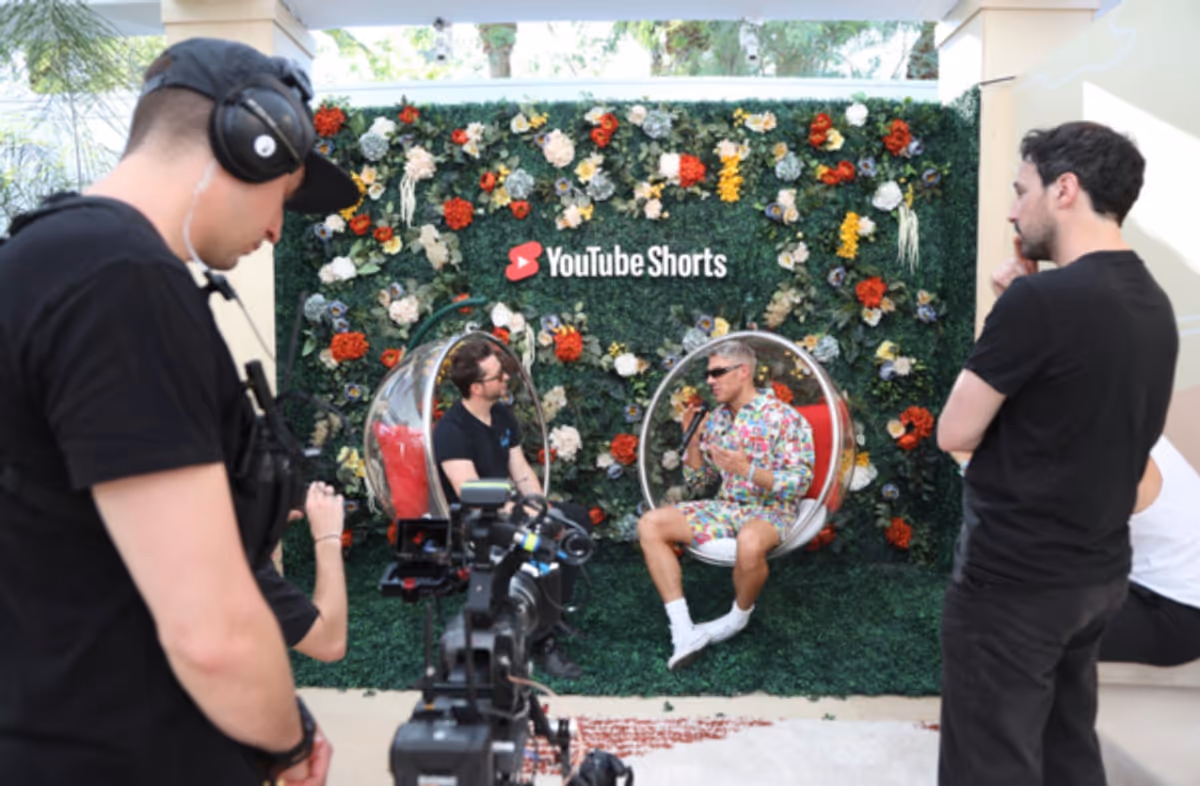 YouTube's Head of Fashion and Beauty Derek Blasberg and Chris Appleton during YouTube Artist Lounge during weekend 1 of Coachella 2022 at Empire Polo Club on April 15, 2022 in Indio, California. (Photo by Anna Webber/Getty Images for YouTube) at Photos: Inside Look at YouTube Presents Front Row Coachella Livestream Event