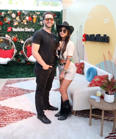 YouTube's Head of Fashion and Beauty Derek Blasberg and SSSniperWolf attend YouTube A Photo