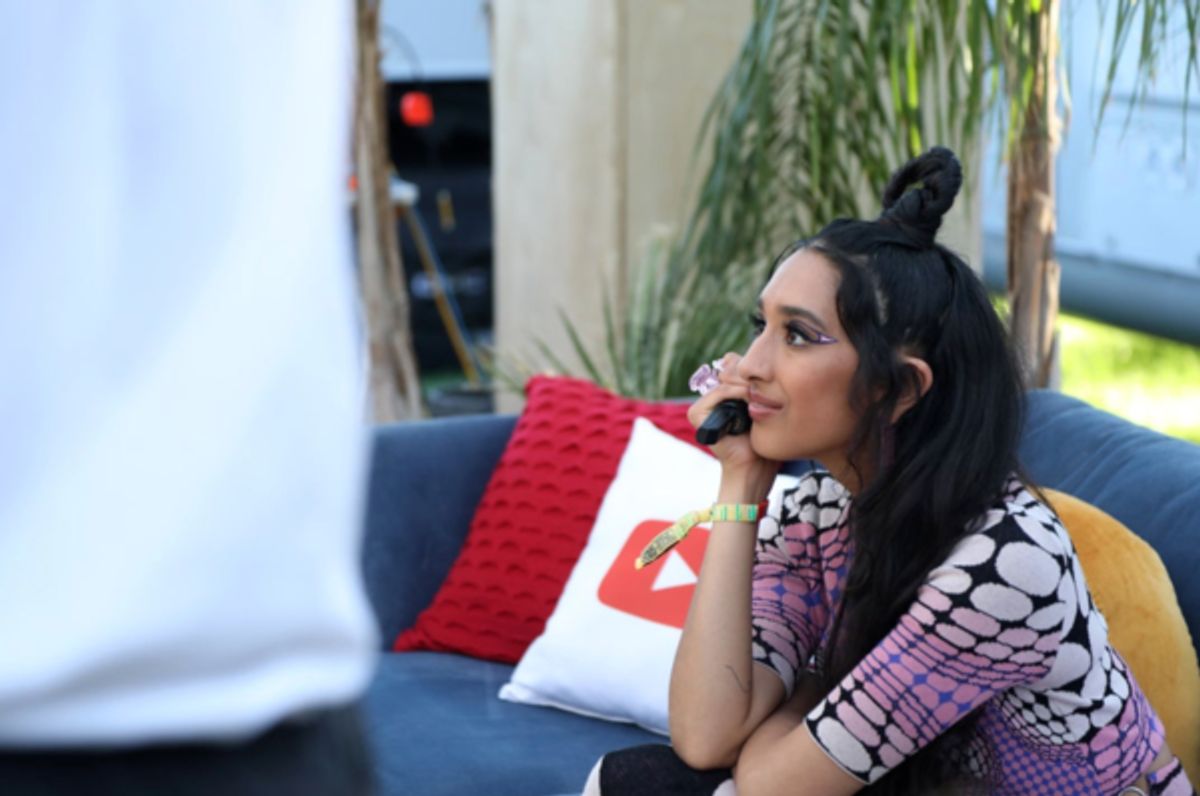 Raveena attends YouTube Artist Lounge during weekend 1 of Coachella 2022 at Empire Polo Club on April 15, 2022 in Indio, California. (Photo by Anna Webber/Getty Images for YouTube) at Photos: Inside Look at YouTube Presents Front Row Coachella Livestream Event