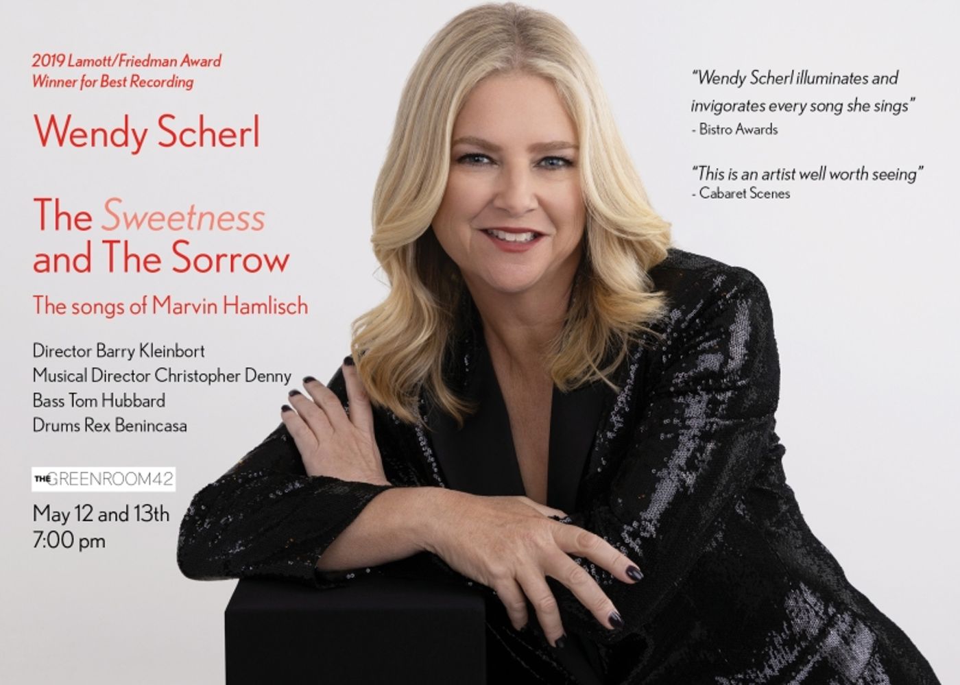 Wendy Scherl To Present Marvin Hamlisch Tribute Show At The Green Room 42  Image