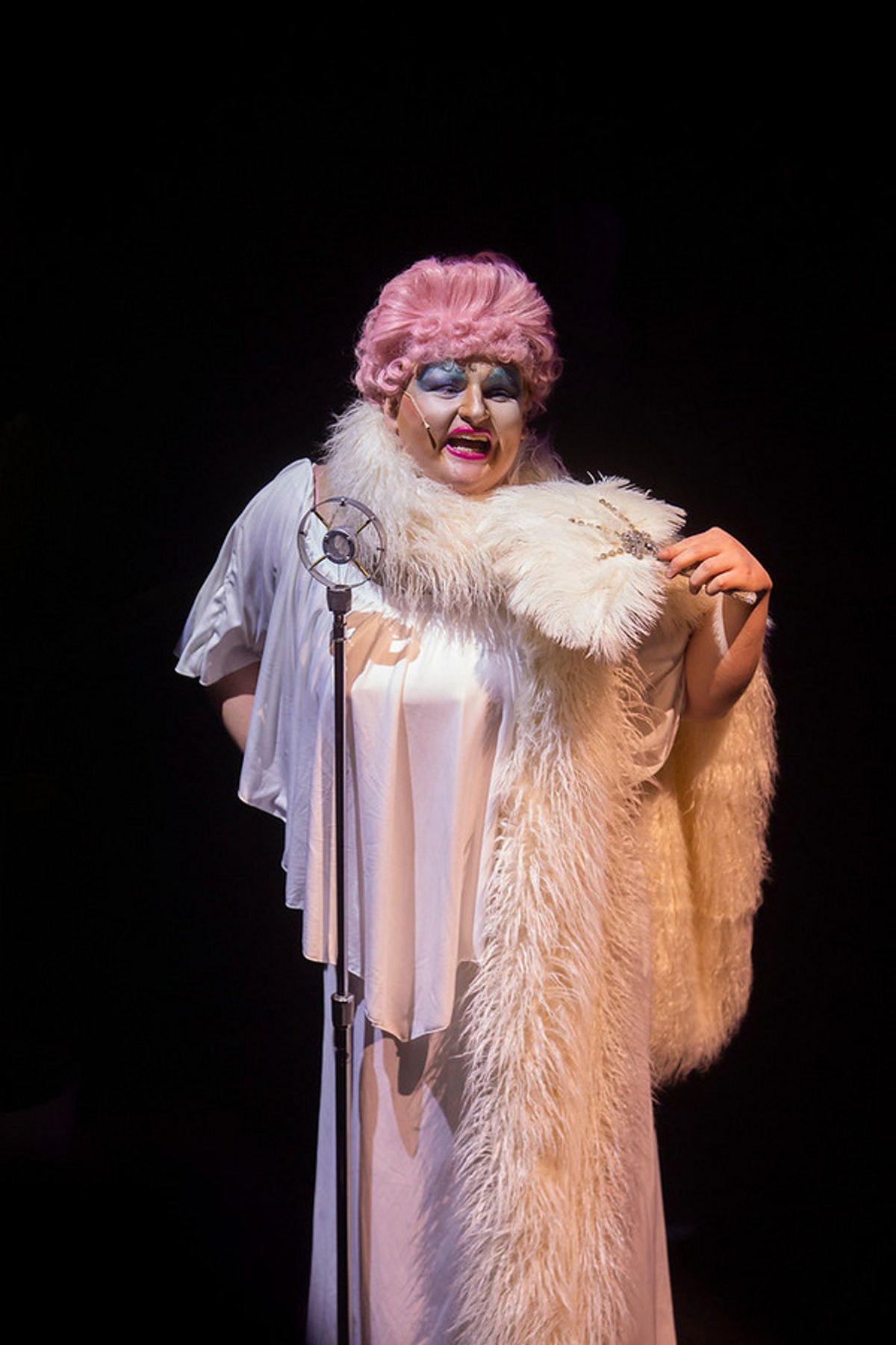 Jonathan Chisolm II as Zaza at Photos: Inside Closing Weekend of LA CAGE AUX FOLLES at Seacoast Rep, Featuring Max From Ru Paul's Drag Race