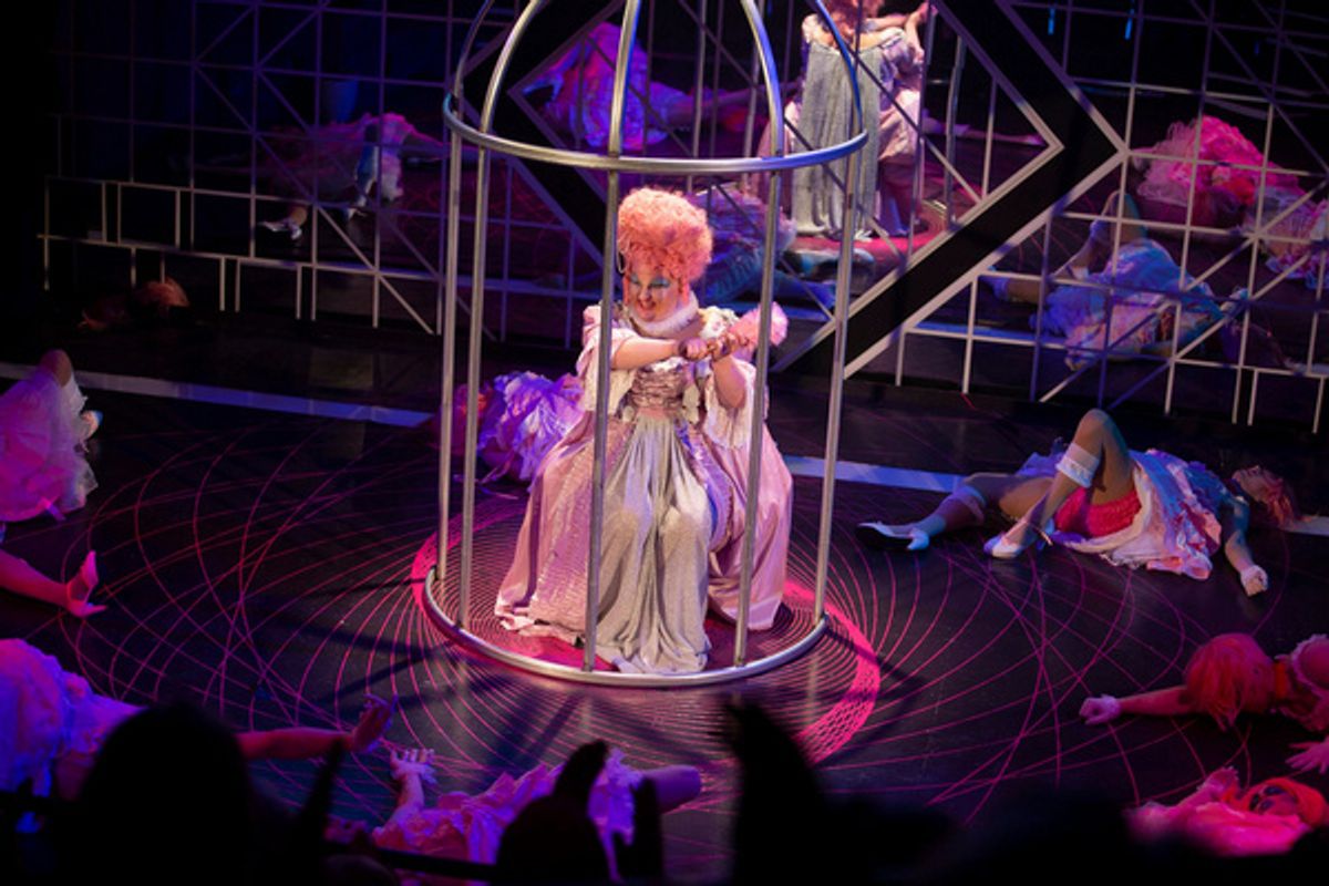 Jonathan Chisolm II as Zaza at Photos: Inside Closing Weekend of LA CAGE AUX FOLLES at Seacoast Rep, Featuring Max From Ru Paul's Drag Race
