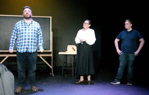 Andy Anderson, Anne Conners and Brady Thatcher in In Mrs. Baker''s Room by Stephen Kaplan @ BroadwayWorld Andy Anderson, Anne Conners and Brady Thatcher in In Mrs. Baker''s Room by Stephen Ka Photo