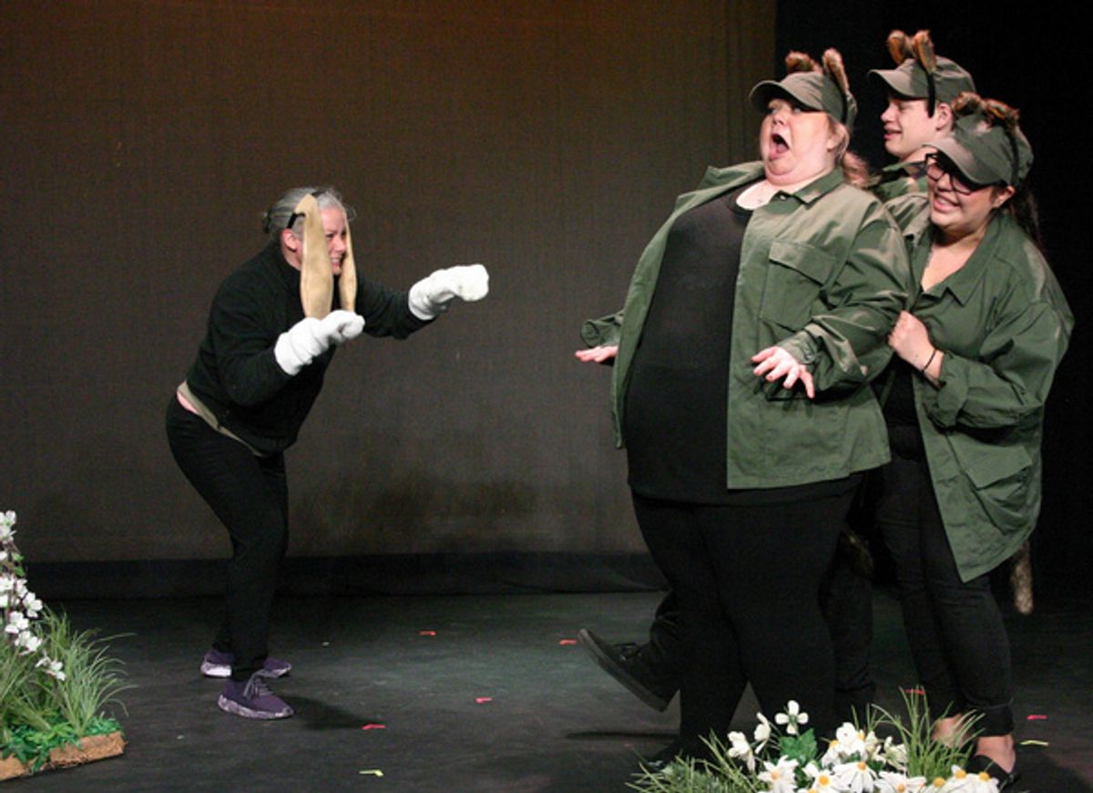 Denise McCosh, Allison Cleveland, Noah Honeywell and Shannon Chen in NUTS! by T. James Belich at 