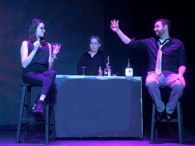 Gianna Green, Elizabeth Guest and Tyler Crawford in Single Malt Exchange by Sarah Gra Photo