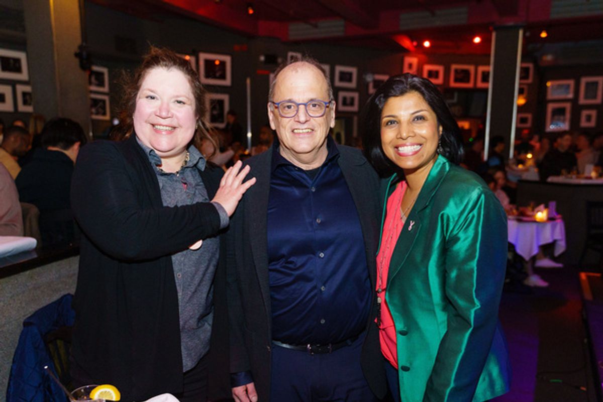 Dr. Candida Fink, John Minnock and Dr. Lipi Roy at Photos: John Minnock Shines At Birdland Debut