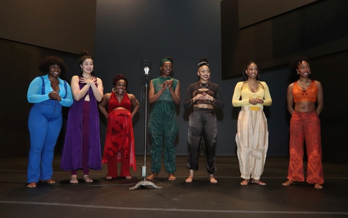 for colored girls who have considered suicide/ when the rainbow is enuf current cast at Photos: FOR COLORED GIRLS Original Cast Members Visit Current Broadway Company