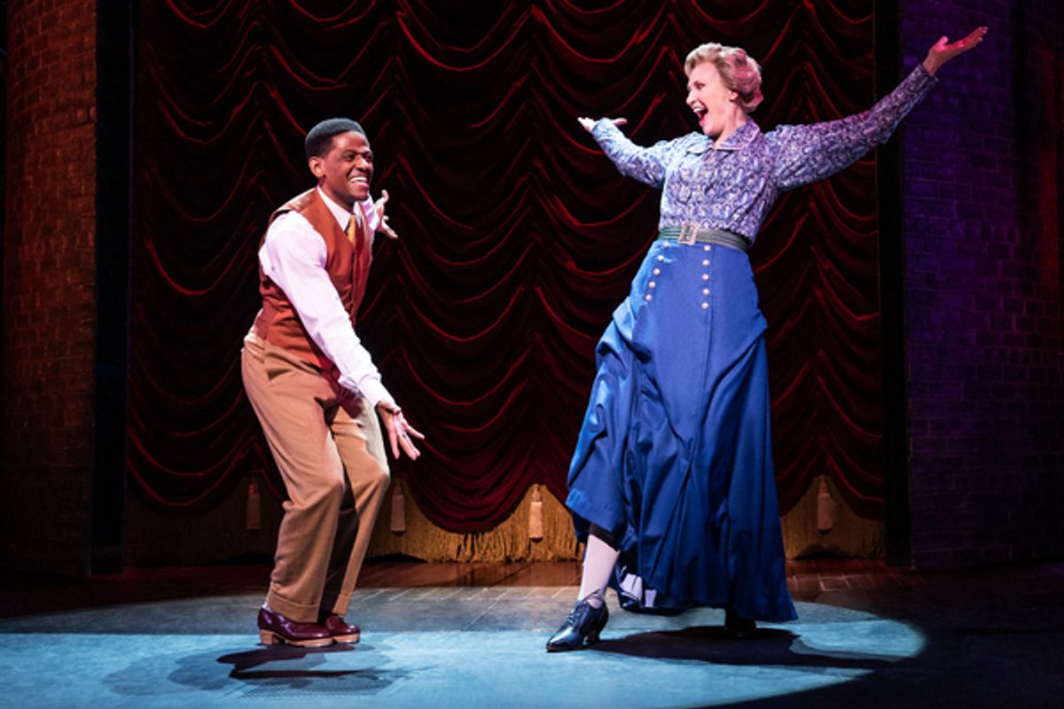 Jared Grimes (Eddie Ryan) and Jane Lynch (Mrs. Rosie Brice)  at 