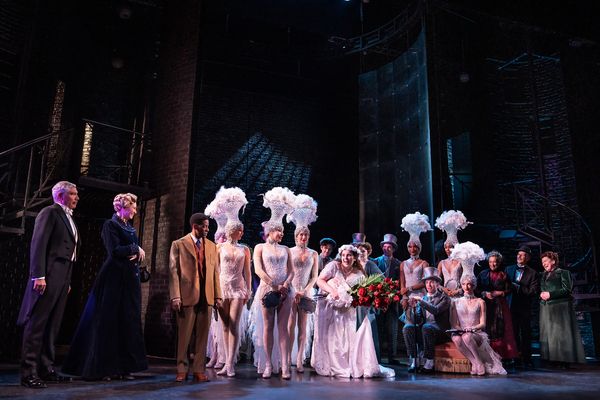  Peter Francis James (Florenz Ziegfeld), Jane Lynch (Mrs. Rosie Brice), Jared Grimes  Photo