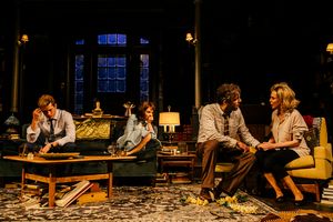 Graham Phillips, Aimee Carrero, Zachary Quinto, and Calista Flockhart Photo