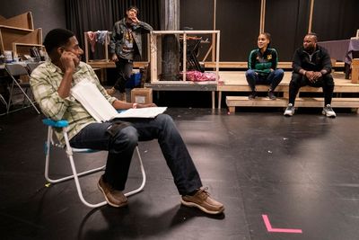 Billy Eugene Jones, Chris Herbie Holland, Nikki Crawford, and Marcel Spears  Photo