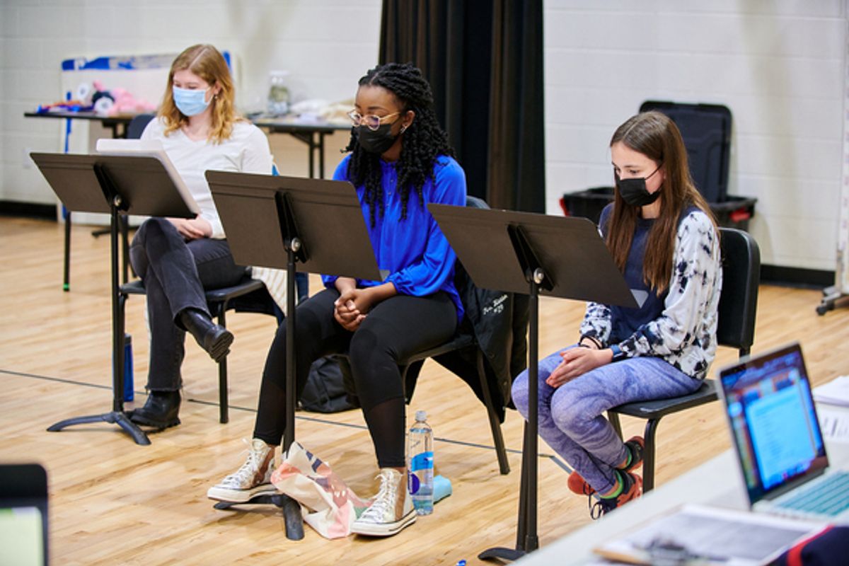 Alayna Perry, Sanaiah Hibbler and Maia Scherman at Photos: In Rehearsal for THE AMAZING LEMONADE GIRL World Premiere at First Stage