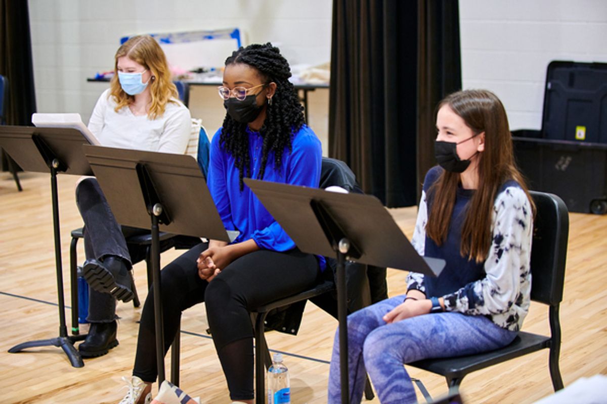 Alayna Perry, Sanaiah Hibbler and Maia Scherman at Photos: In Rehearsal for THE AMAZING LEMONADE GIRL World Premiere at First Stage