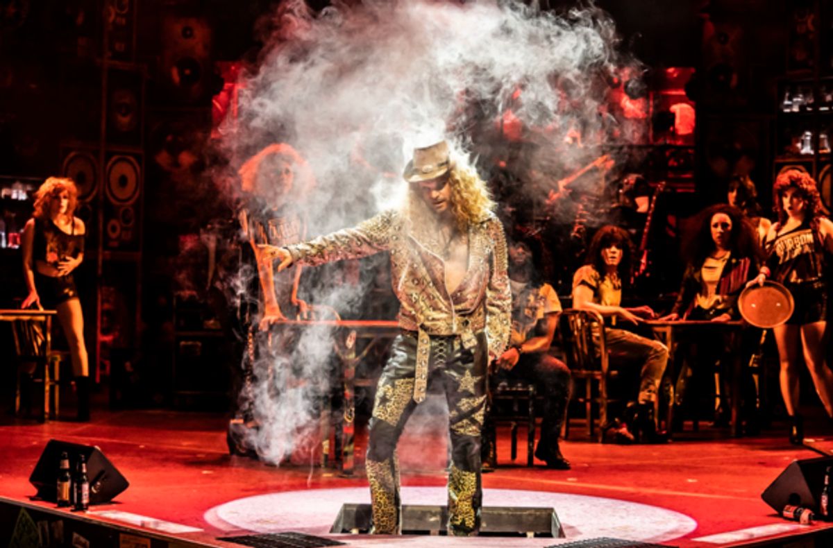 Josh Scholl plays Stacee Jaxx in Rock of Ages at Photos: First Look at Paramount Theatre's ROCK OF AGES