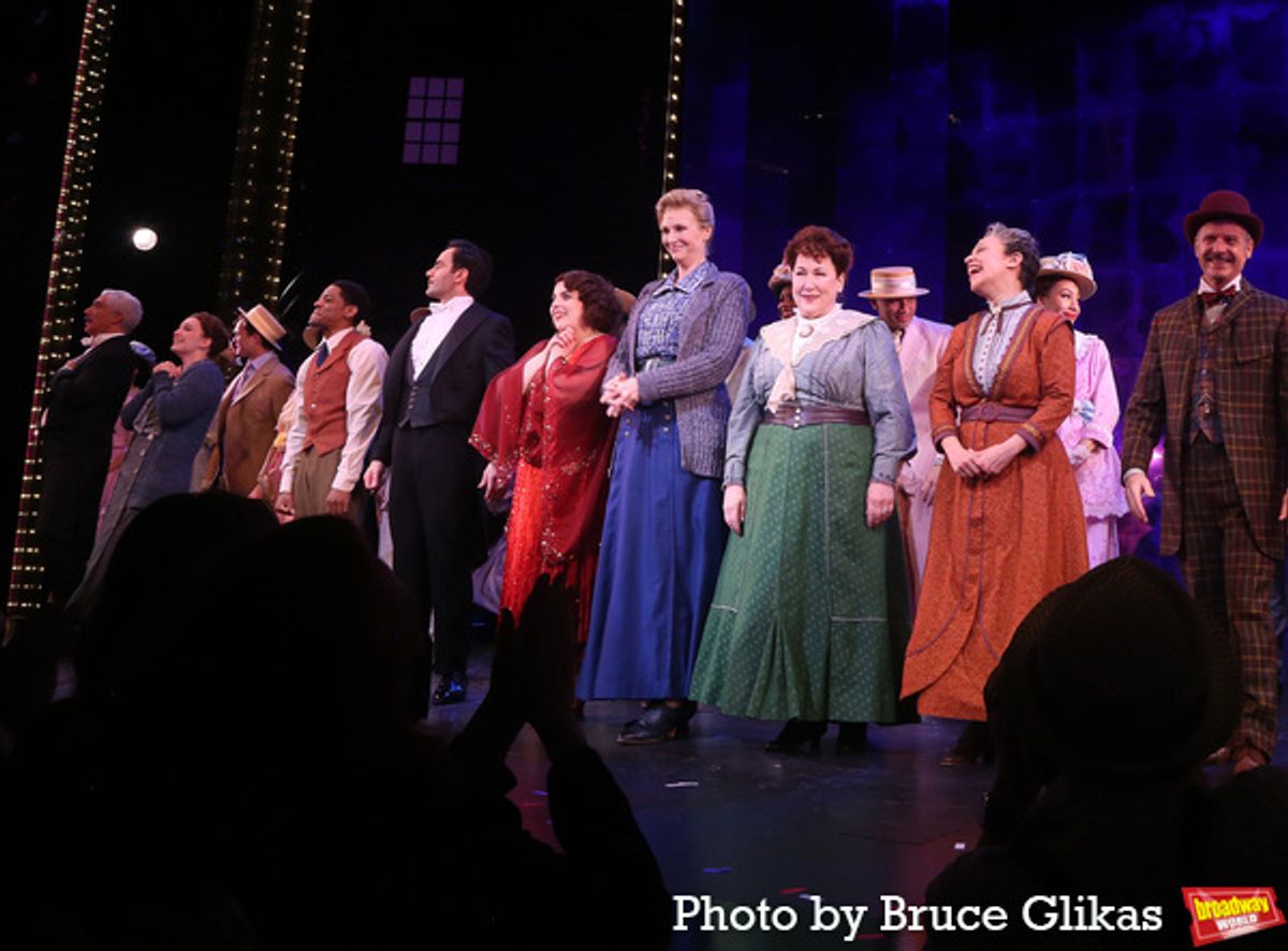 Peter Francis James, Ephie Aardema, Stephen Mark Lukas, Jared Grimes, Ramin Karimloo, Beanie Feldstein, Jane Lynch, Toni DiBuono, Debra Cardona and Martin Moran at 