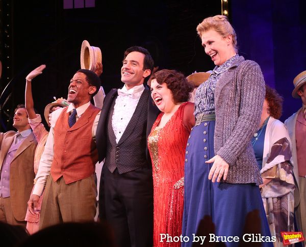 Jared Grimes, Ramin Karimloo, Beanie Feldstein and Jane Lynch Photo