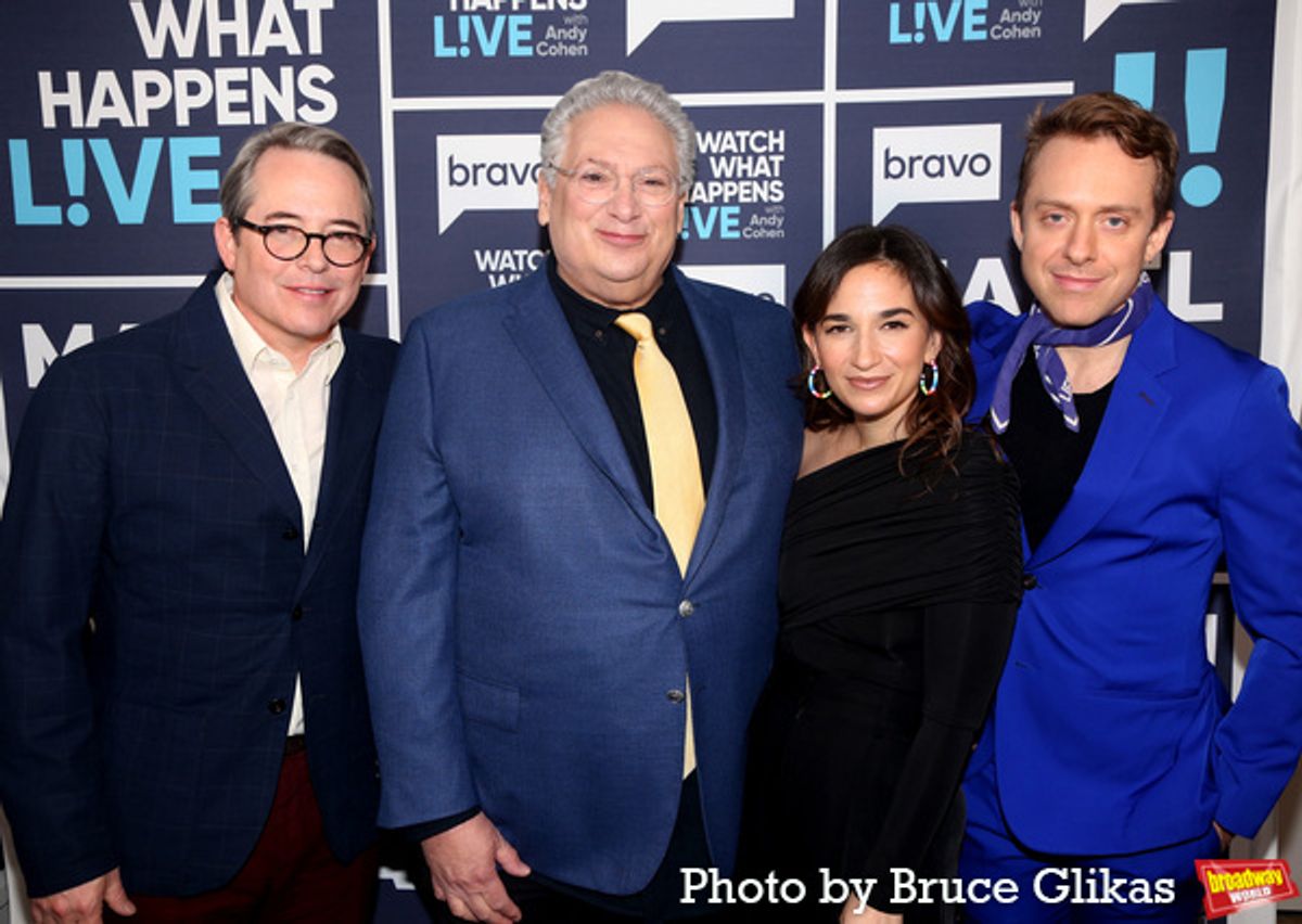 Matthew Broderick, Harvey Fierstein, Sas Goldberg and Max Jenkins at 
