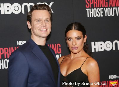 Jonathan Groff and Lea Michele  Photo