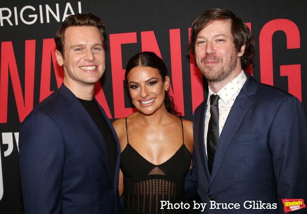 Jonathan Groff, Lea Michele and John Gallagher Jr. Photo