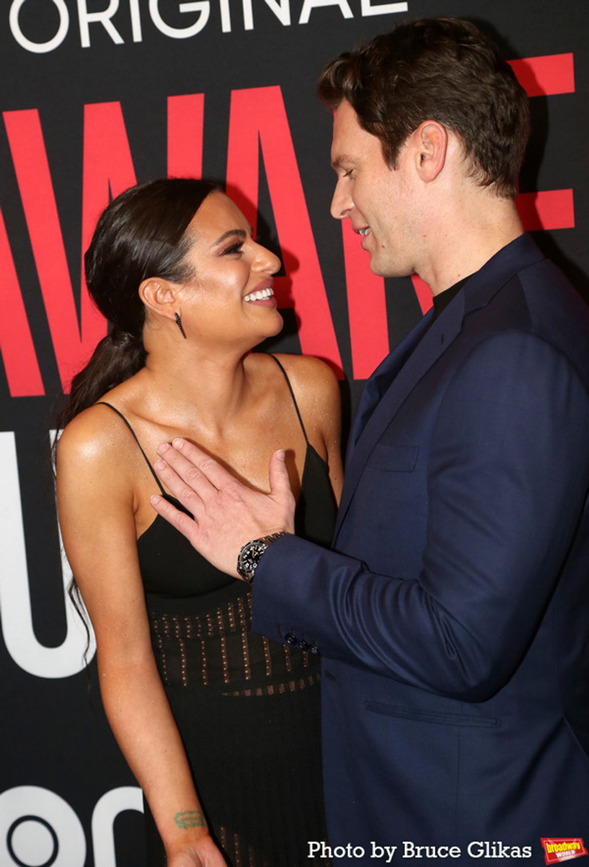 Lea Michele and Jonathan Groff  at 