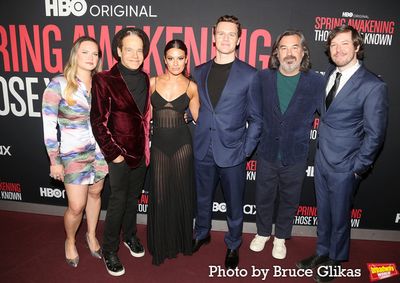 Lauren Pritchard, Steven Sater, Lea Michele, Jonathan Groff, Duncan Sheik and John Ga Photo