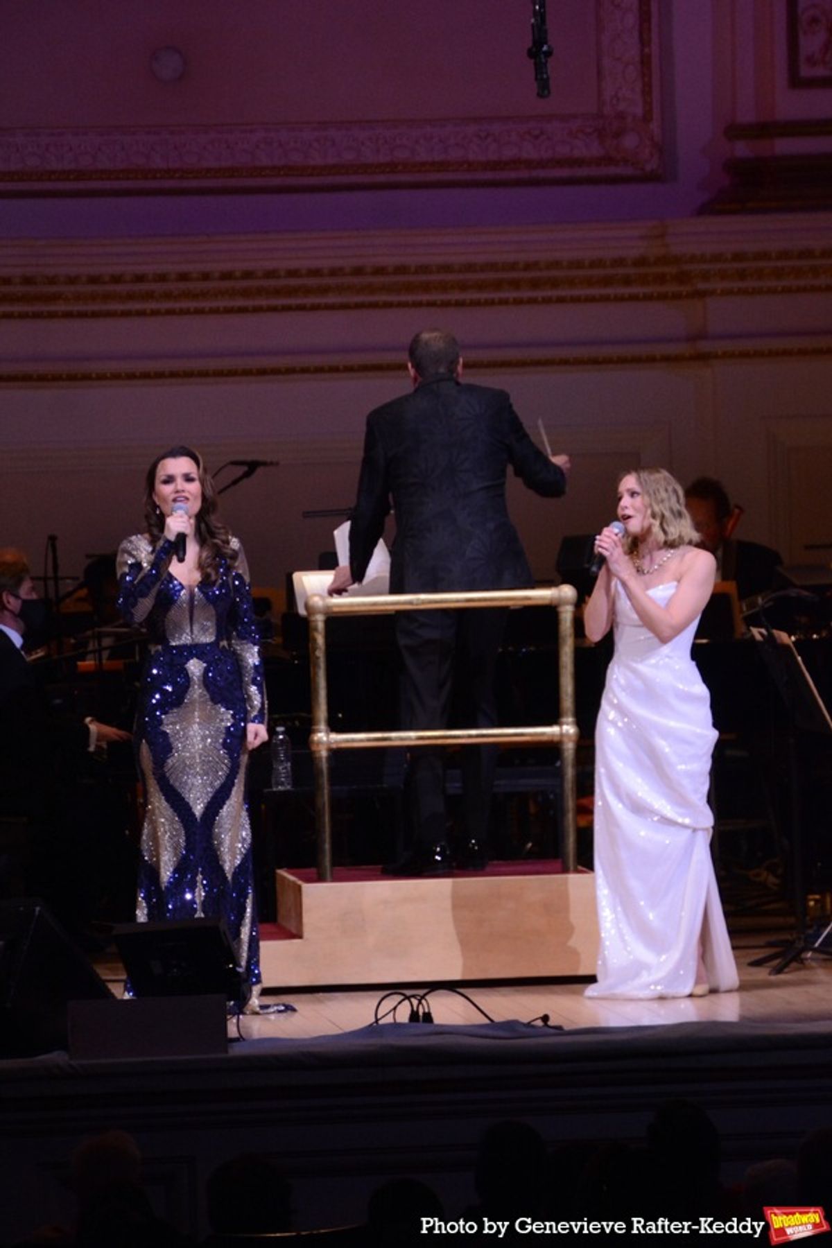 Samantha Barks and Kristen Bell at 