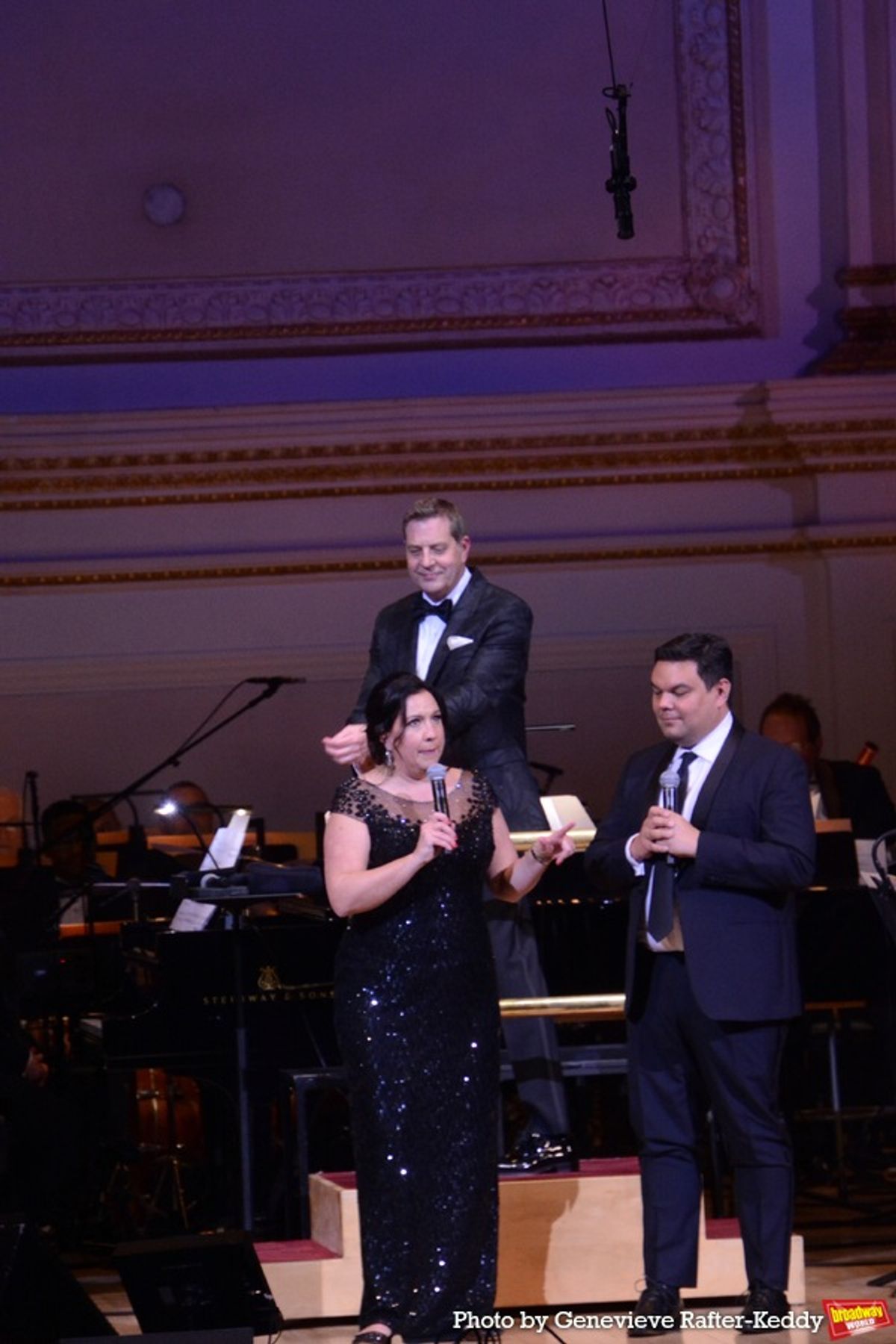 Kristen Anderson Lopez, Steven Reineke and Bobby Lopez at 