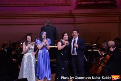 Anne Lopez, Katherine Lopez, Kristen Anderson Lopez and Bobby Lopez Photo