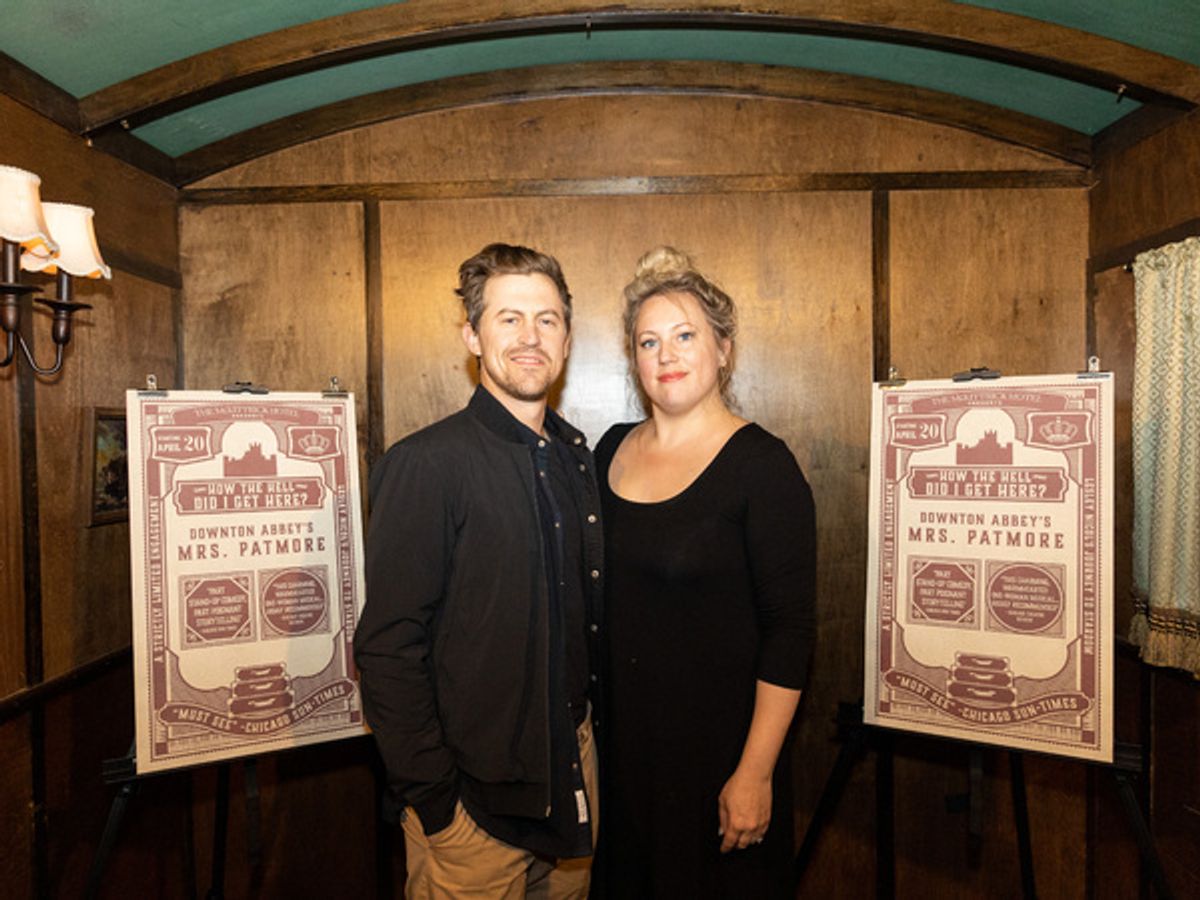 Alex Moffat and Caroline Rau at 