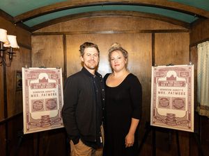 Alex Moffat and Caroline Rau Photo