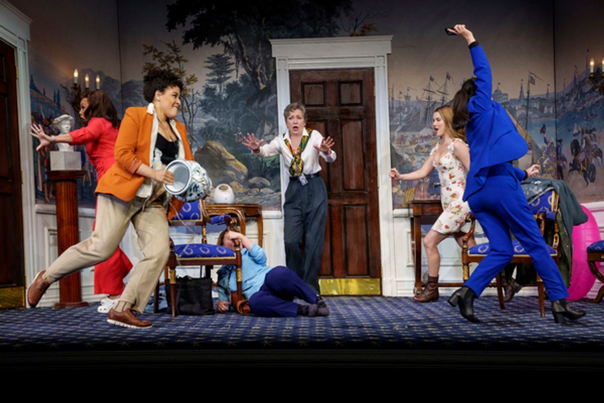 Cast of POTUS at Photos: First Look at POTUS: OR, BEHIND EVERY GREAT DUMBASS ARE SEVEN WOMEN TRYING TO KEEP HIM ALIVE on Broadway