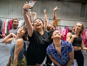 Courtney Bowman and the cast Photo