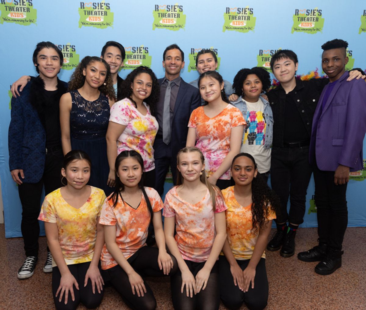 George Cheeks (center) with Rosie's Theater Kids at Photos: See Jawan M. Jackson, Christopher Jackson, Isabelle McCalla & More at Rosie's Theater Kids Passing It On Gala 2022