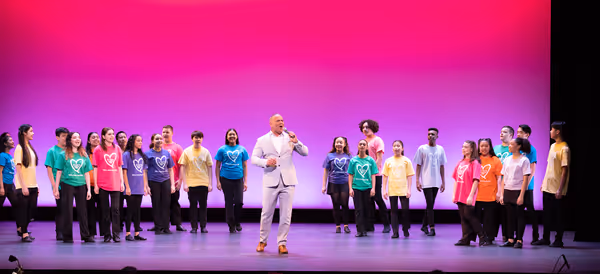 Christopher Jackson and Rosie's Theater Kids Photo