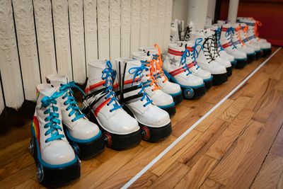 Custom designed skate boots for the world premiere of Skates A New Musical  Photo