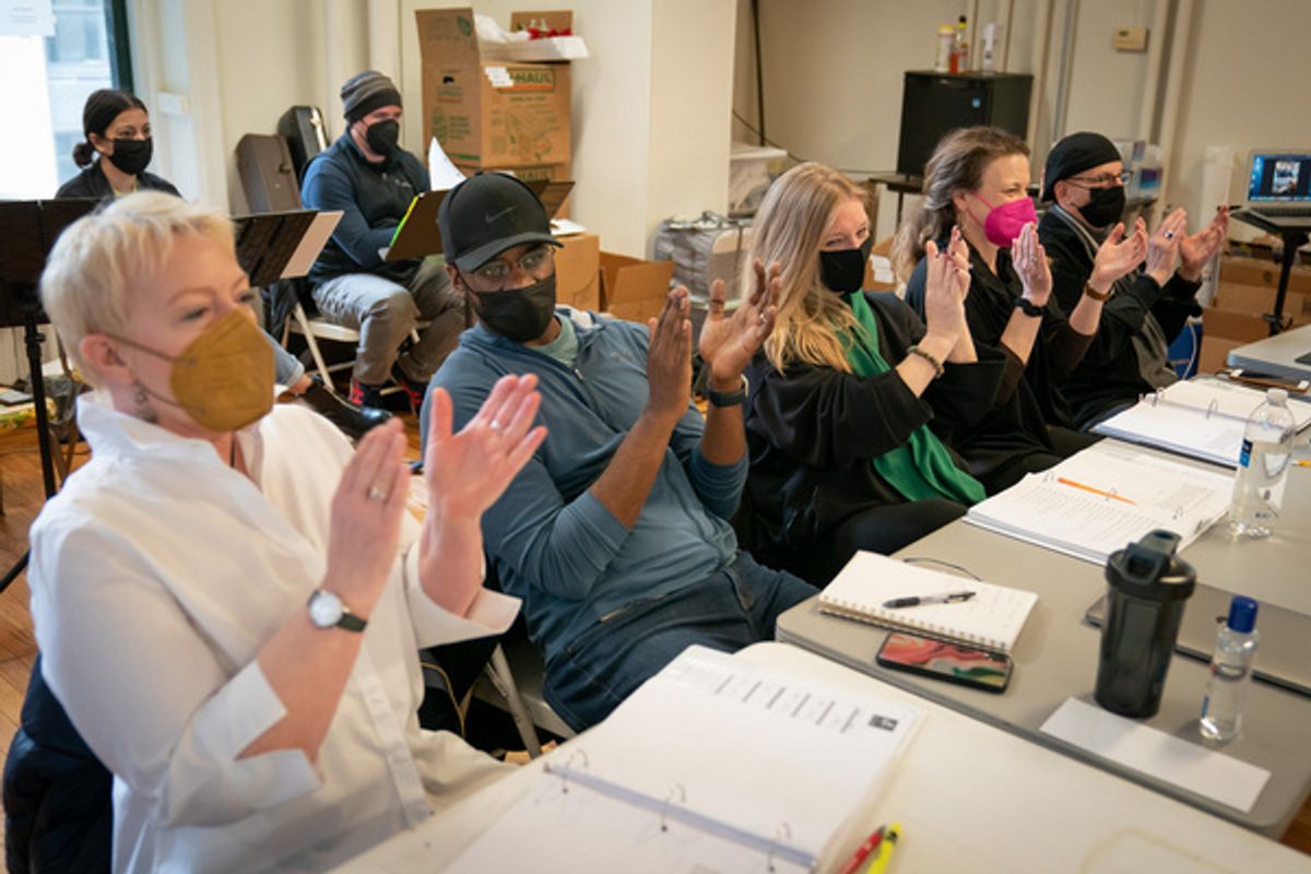 Producer Mary Beidler Gearen, choreographer Christopher Chase Carter, director Brenda Didier, creator Christine Rea, composer and lyricist Rick Briskin at 