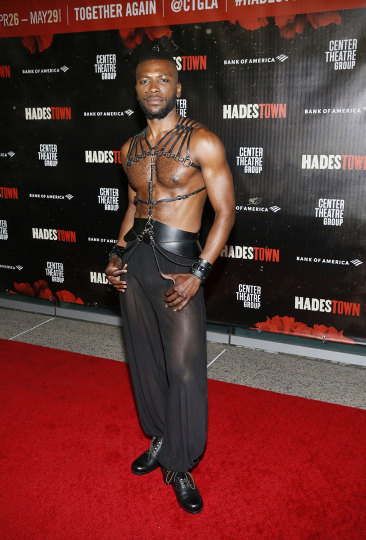 Cast member Jamari Johnson Williams arrives for the opening night performance of ?Hadestown? at Center Theatre Group/Ahmanson Theatre on April 27, 2022, in Los Angeles, California. (Photo by Ryan Mill at 