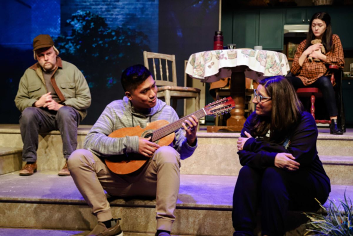 Lefty (Wade Hicks), Elliot (Terence Mejos), Yaz (Maria-Tania Bandes B. Weingarden), & Shar (Katie Jones) at 