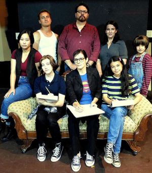 The cast wants to tell you a story spanning 30 years in the 'Fun Home'
(from left, seated: Julia Sison, Nico Fisher, Amanda Webb, Natalie Cayetano)
(from left, standing: Grant Ruckheim, Jon Sparks, Dana Weisman, Amelia Fischer) @ BroadwayWorld The cast wants to tell you a story spanning 30 years in the 'Fun Home'
(from left, se Photo