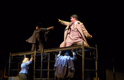 A police officer (actor, Maggie Kettering*) is in hot pursuit of Richard Hannay (acto Photo