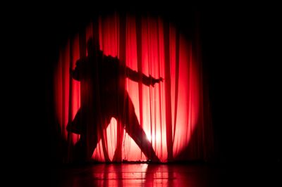 Hannay (actor, Anthony Michael Martinez*) is on the lam in the Great Lakes Theater pr Photo