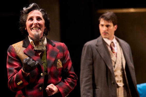 The Professor (actor, Maggie Kettering*) revels in his brilliance as Hannay (actor, A Photo