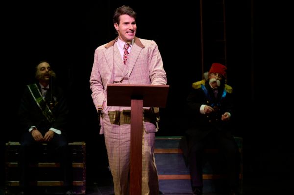 Hannay (actor, Anthony Michael Martinez*) gives an impassioned speech to the Assembly Photo