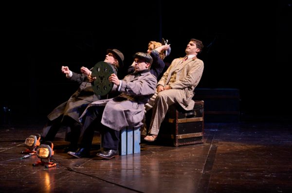 The “police” ” (actors L-R, Maggie Kettering* and Joe Wegner*) take Pamela (act Photo
