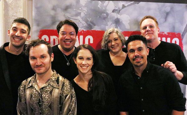 Members of the SPRING AWAKENING band (back row, L to R)  Lior Shragg, drums; Justin A Photo